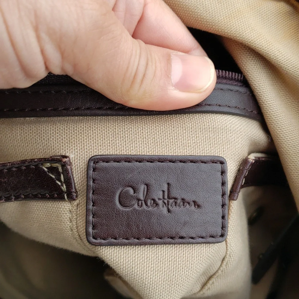 Vintage Cole Haan Satchel Brandy Aerin Croco Embossed Unit Large Bag Essentials